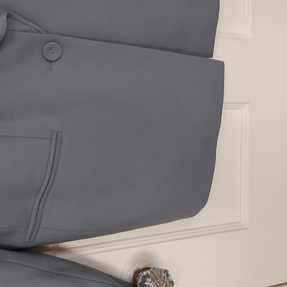 Rebecca Taylor Gabardine Ruffle Jacket Sage - Picture 11 of 12